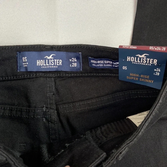 NWT Hollister High -Rise Super Skinny Black Jean Size 24 - Picture 4 of 10